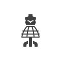 Woman dress on a mannequin vector icon