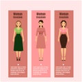 Woman DressCode flyers set