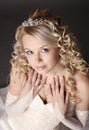 Woman dressed as a bride. Royalty Free Stock Photo