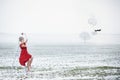 Woman dressed as Mrs claus Royalty Free Stock Photo