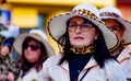 woman dressed as a safari in a carnival parade in the province of Venice, small town ScorzÃâ a few minutes from Venice.