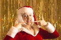 Woman dressed as Santa Claus Royalty Free Stock Photo