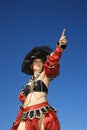 Woman dressed in pirate costume. Royalty Free Stock Photo