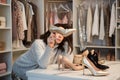 Woman in dressing room Royalty Free Stock Photo