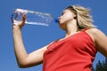 Woman drink water from bottle