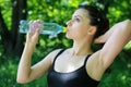 Woman drink water sport Royalty Free Stock Photo