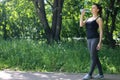 Woman drink water sport Royalty Free Stock Photo