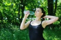 Woman drink water sport Royalty Free Stock Photo