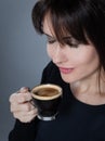 Woman drinking coffee Royalty Free Stock Photo