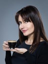 Woman drinking coffee Royalty Free Stock Photo