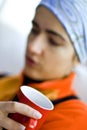 Woman drinking coffee Royalty Free Stock Photo