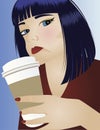 Woman Drinking Coffee