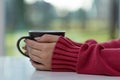 Woman drinking hot tea Royalty Free Stock Photo