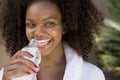 Woman Drinking Mineral Water Royalty Free Stock Photo