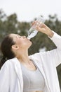 Woman Drinking Mineral Water Royalty Free Stock Photo