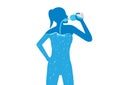 Woman drinking pure water into her body.