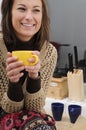 Woman drinking tea Royalty Free Stock Photo