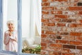 Woman drinking tea Royalty Free Stock Photo