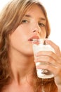 Woman drinking water Royalty Free Stock Photo