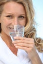 Woman drinking water Royalty Free Stock Photo