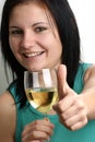 woman drinks home made wine