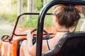 Woman driving a convertable sport car Royalty Free Stock Photo