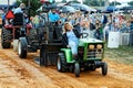 Woman Driving Tractor at Pulling Competition