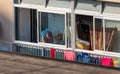 woman drying clothes in italy quarantine