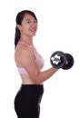 Woman dumbbell