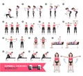 Woman dumbbell workout fitness and exercises.