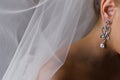 Woman earring bride Royalty Free Stock Photo