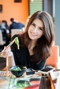 Woman eating Chuka Royalty Free Stock Photo