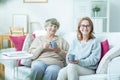 Woman with elderly mother Royalty Free Stock Photo