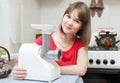 Woman with electric mincer