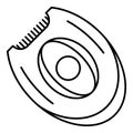 Woman electric shaver icon, outline style