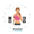 Woman electronic wearable technology