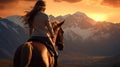 A woman embarks on an adventurous horseback journey amidst breathtaking