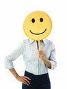 Woman with emoticon