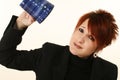 Woman with Empty Coffee Cup Royalty Free Stock Photo