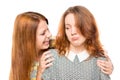 Woman encourages her best friend in grief Royalty Free Stock Photo