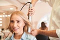 Woman enjoying of the beauty procedures Royalty Free Stock Photo