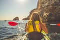 Woman enjoying boating. Royalty Free Stock Photo