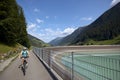 Cycling in Montafon, Silvretta Verwallgruppe, Vorarlberg, Austria Royalty Free Stock Photo