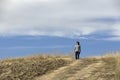 Woman enjoying the day in the country Royalty Free Stock Photo