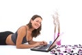 Woman enjoying with her laptop