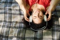 Woman Enjoying Music Royalty Free Stock Photo