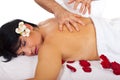 Woman enjoying a spa massage Royalty Free Stock Photo