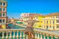 Woman enjoying Venice canals