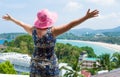 Woman enjoying the view over Kata beach