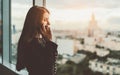 Woman entrepreneur phoning in office Royalty Free Stock Photo